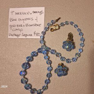 Vintage Laguna Blue Necklace & Earring Set